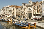 Aveiro met grachten en panden